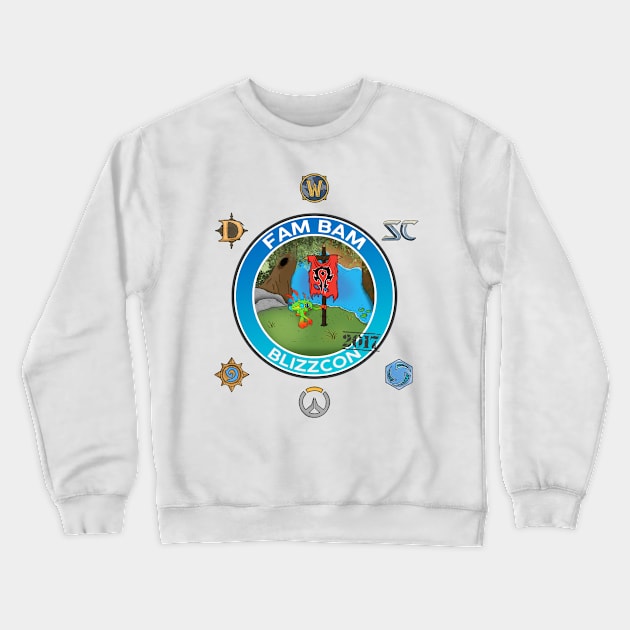 Fam Bam BlizzCon 2017 (Blue) Crewneck Sweatshirt by blash